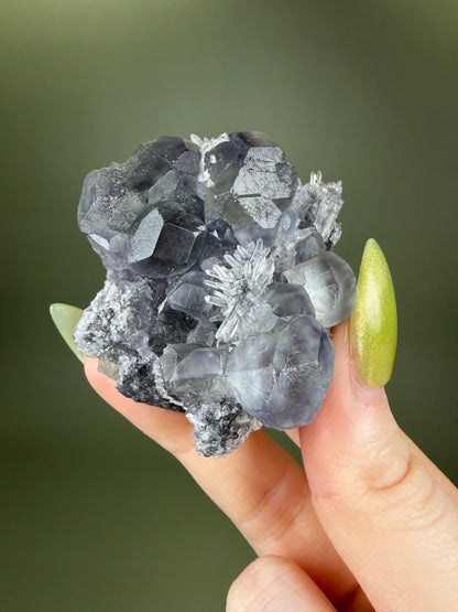 Fluorite with Quartz - China