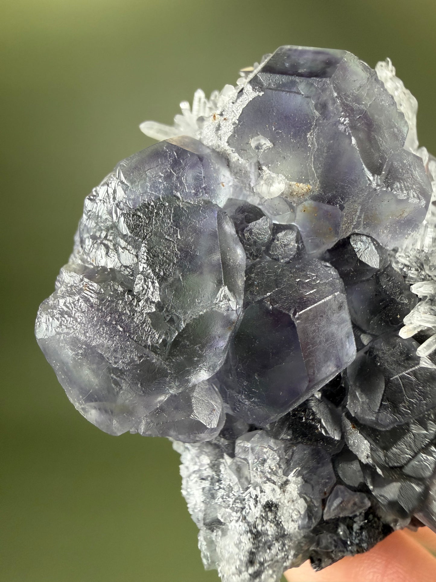 Fluorite with Quartz - China