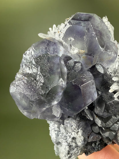 Fluorite with Quartz - China