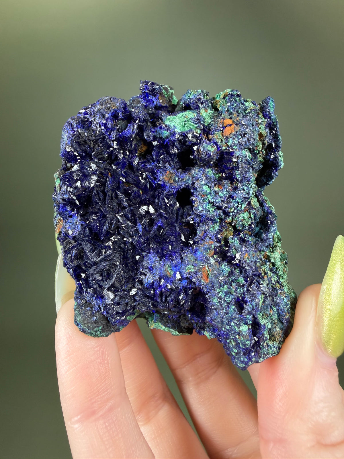 Azurite with Malachite - Laos