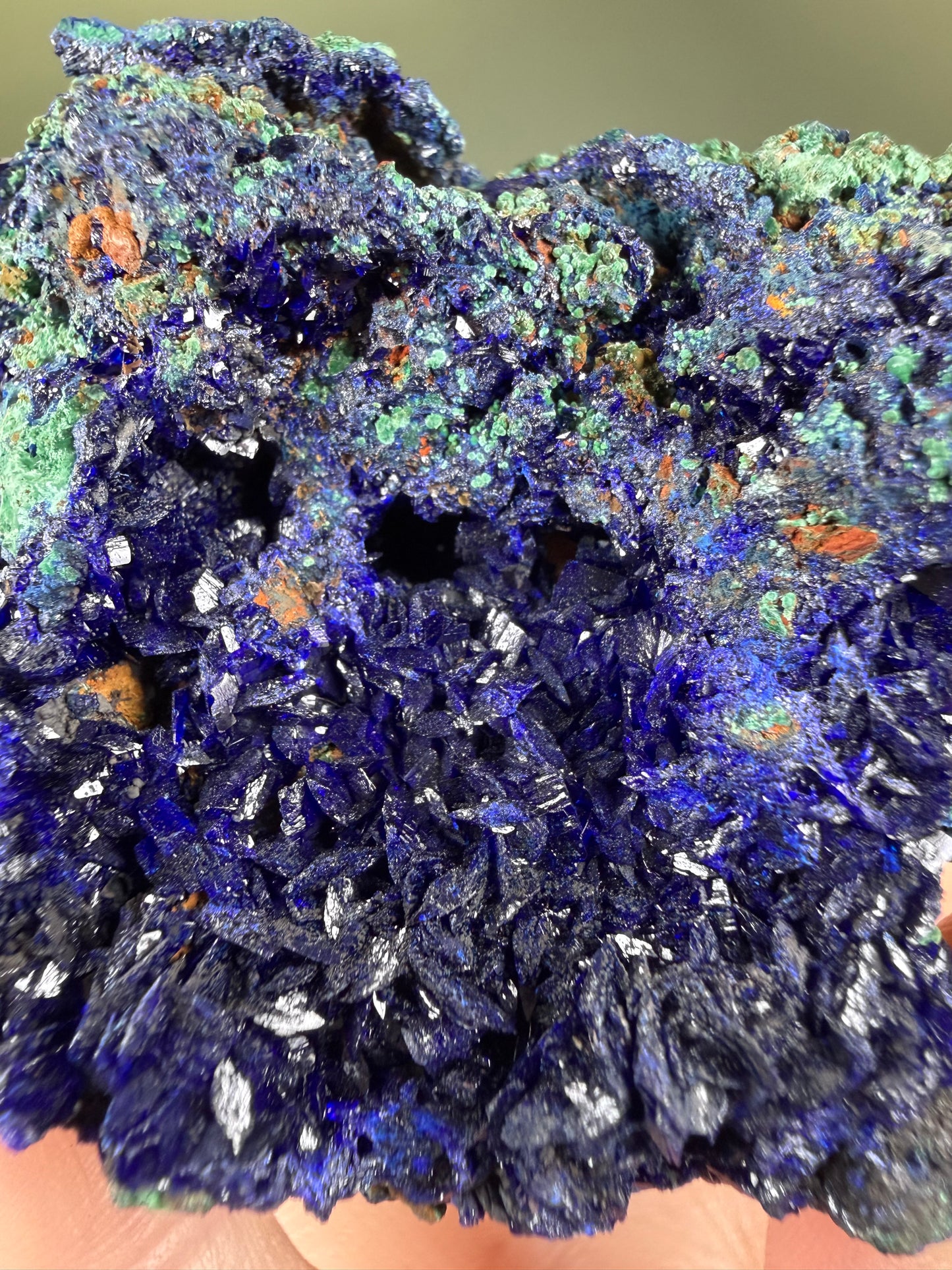 Azurite with Malachite - Laos