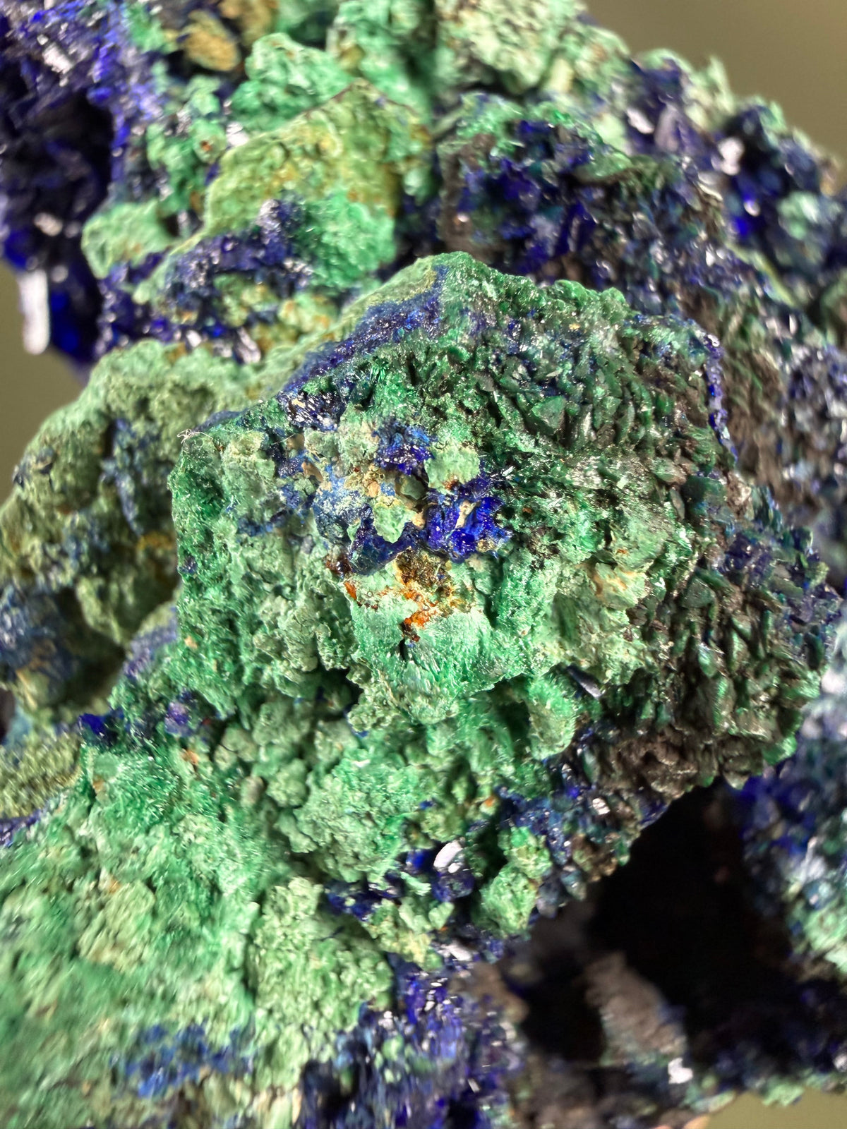 Azurite with Malachite - Laos