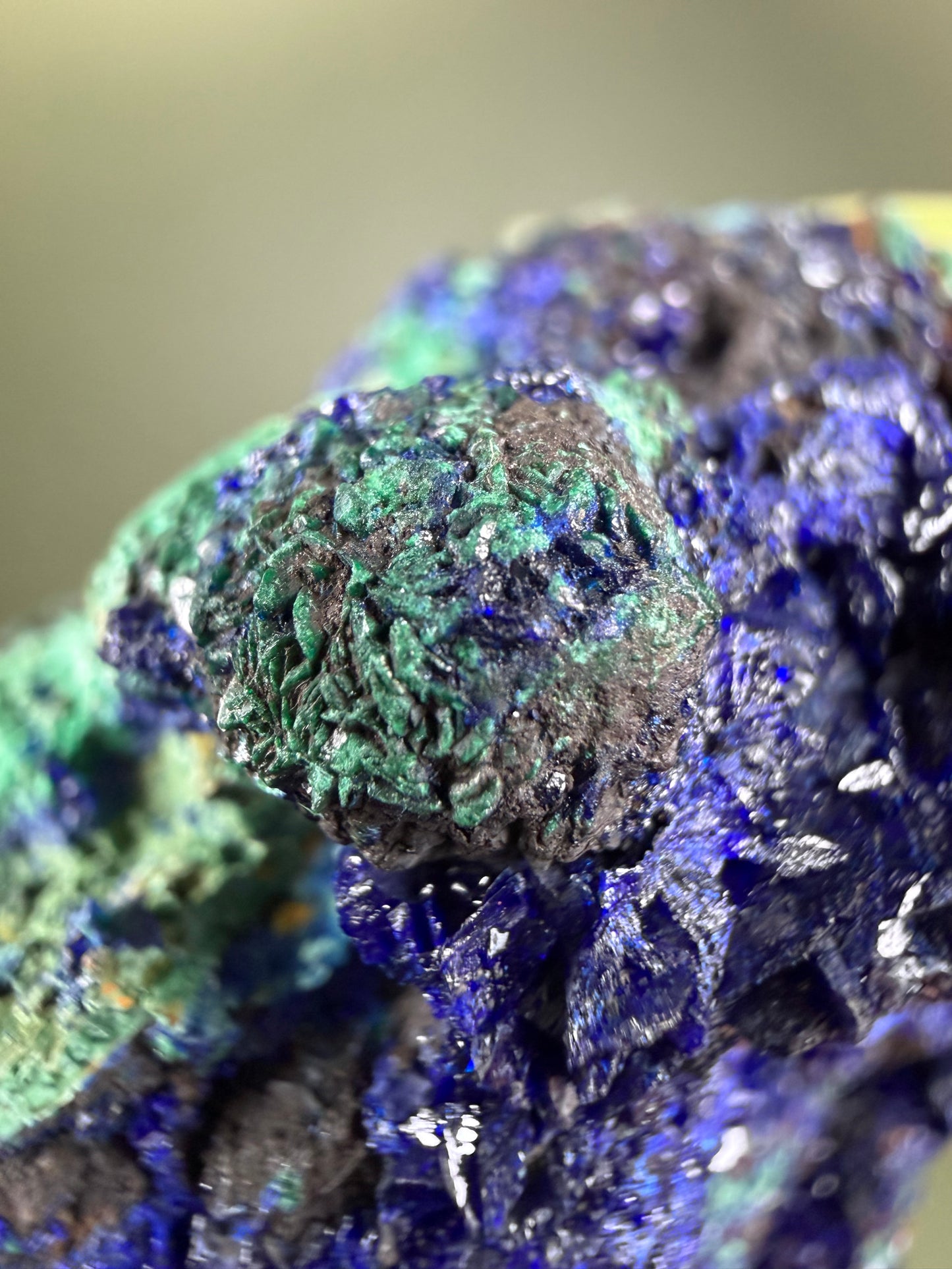 Azurite with Malachite - Laos