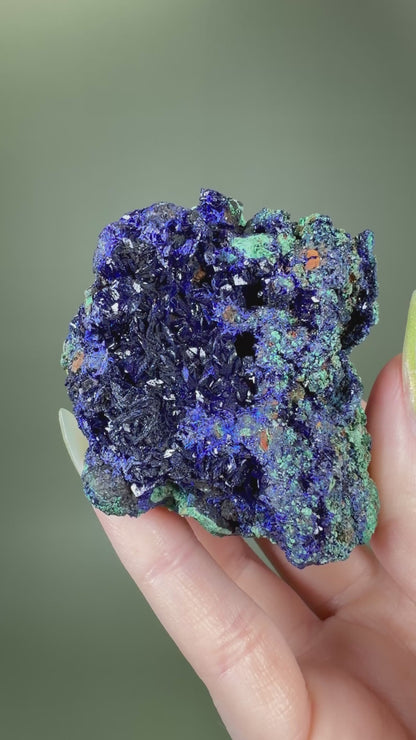 Azurite with Malachite - Laos
